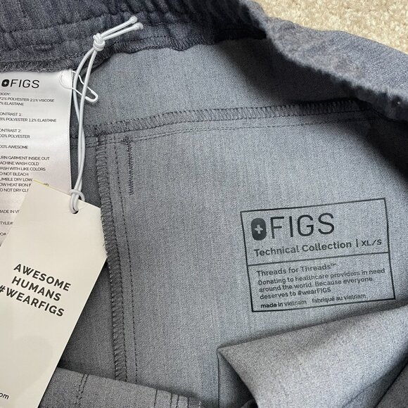 Figs NEW Womens Technical Collection Jogger Scrub Pants Size XL Grey - Picture 7 of 9